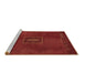 Sideview of Machine Washable Abstract Brown Modern Rug, wshabs5424brn