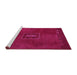 Sideview of Machine Washable Abstract Pink Modern Rug, wshabs5424pnk