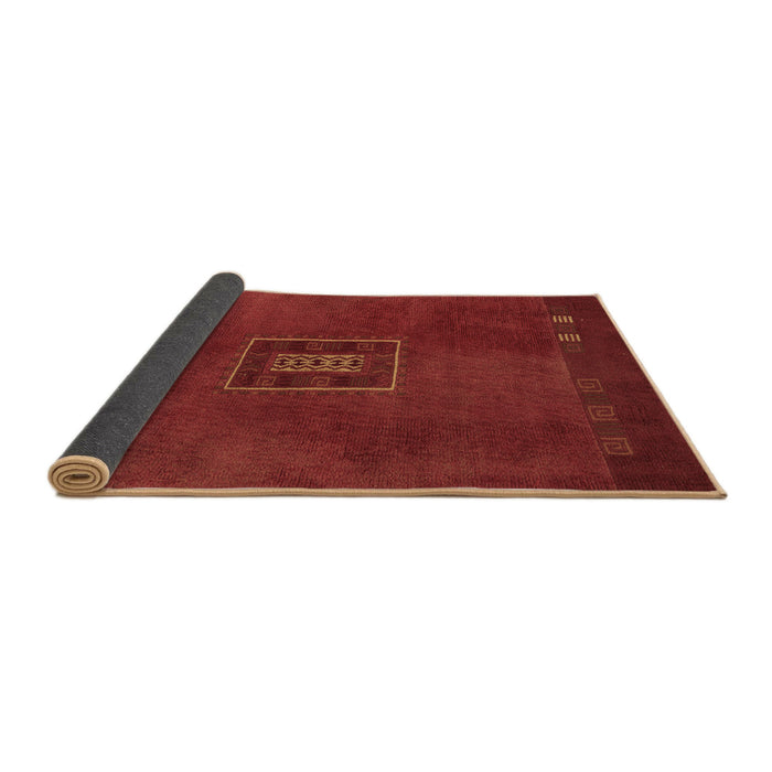 Sideview of Abstract Brown Modern Rug, abs5424brn