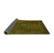 Sideview of Abstract Green Modern Rug, abs5424grn