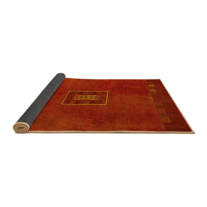 Sideview of Abstract Yellow Modern Rug, abs5424yw