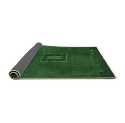 Sideview of Abstract Emerald Green Modern Rug, abs5424emgrn
