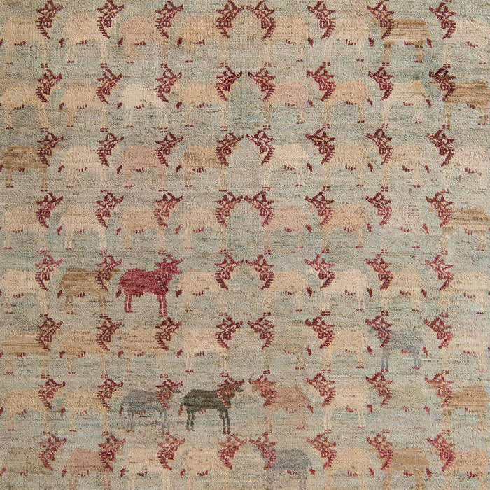 Abstract Dark Gold Brown Modern Rug, abs5425