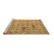 Sideview of Machine Washable Abstract Brown Modern Rug, wshabs5425brn