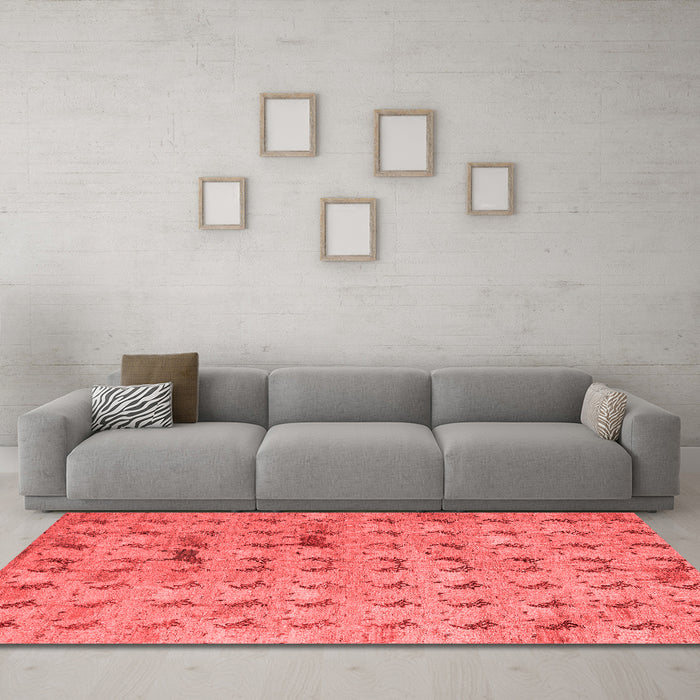 Modern Red Washable Rugs