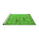 Sideview of Machine Washable Abstract Green Modern Area Rugs, wshabs5425grn