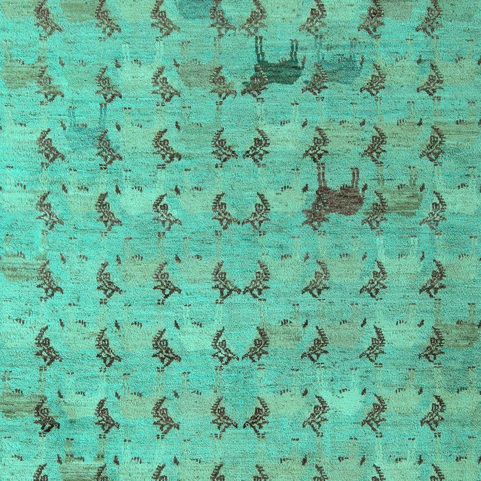 Machine Washable Abstract Turquoise Modern Area Rugs, wshabs5425turq