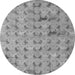 Round Abstract Gray Modern Rug, abs5425gry