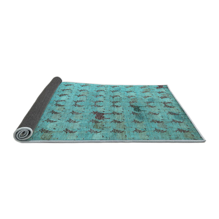 Sideview of Abstract Light Blue Modern Rug, abs5425lblu