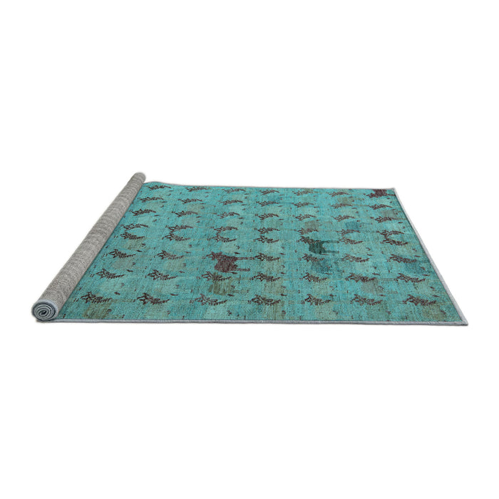 Sideview of Machine Washable Abstract Light Blue Modern Rug, wshabs5425lblu