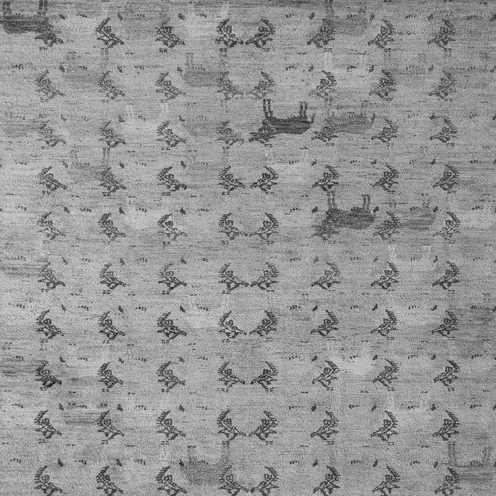 Square Abstract Gray Modern Rug, abs5425gry