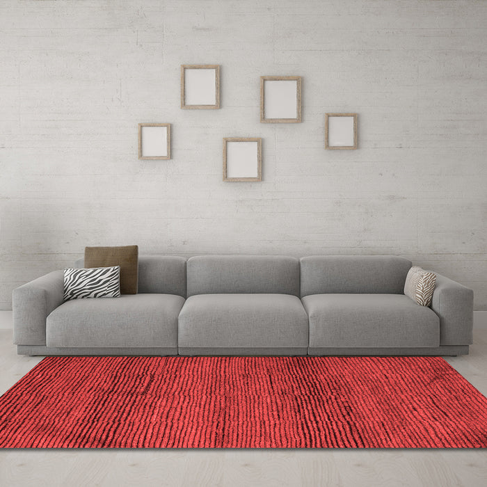 Modern Red Washable Rugs