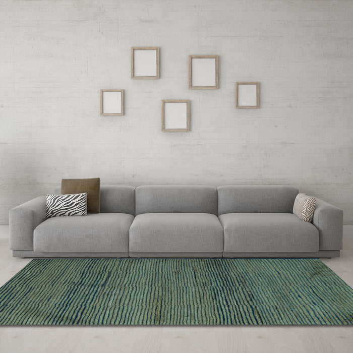 Machine Washable Abstract Light Blue Modern Rug in a Living Room, wshabs5426lblu