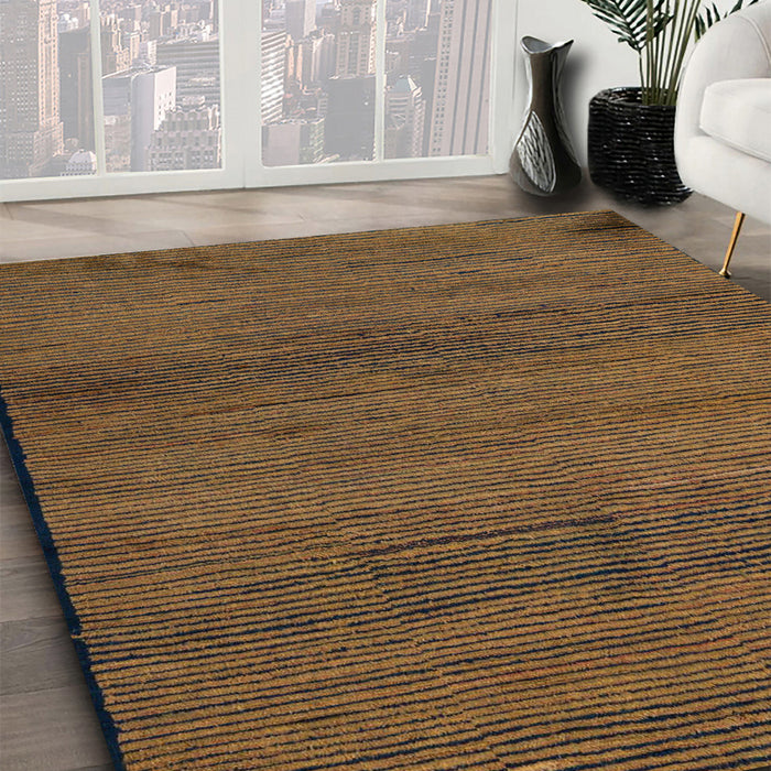 Machine Washable Abstract Sepia Brown Rug in a Family Room, wshabs5426