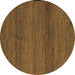 Round Abstract Brown Modern Rug, abs5426brn