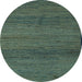 Round Abstract Light Blue Modern Rug, abs5426lblu