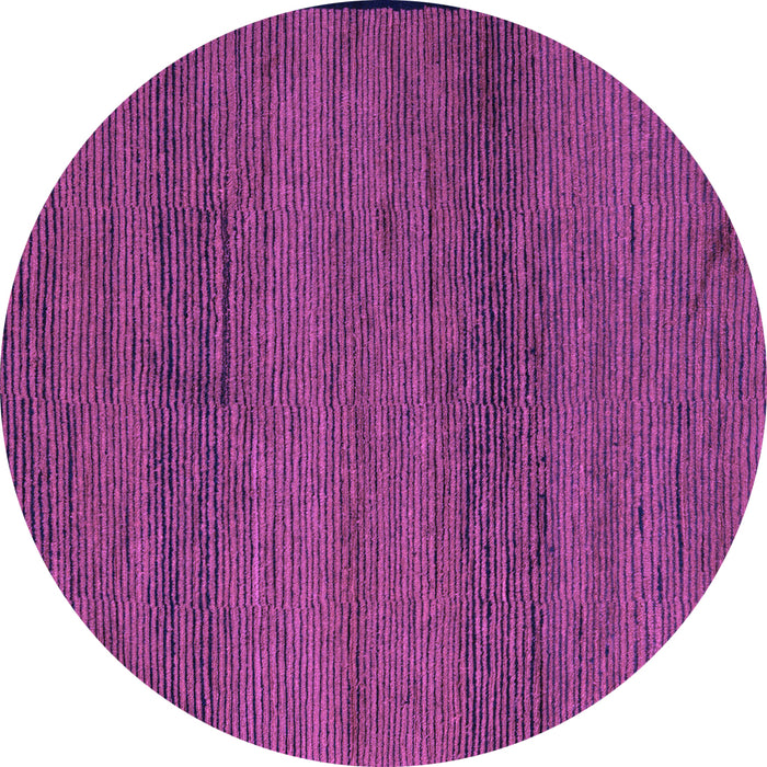 Round Abstract Purple Modern Rug, abs5426pur