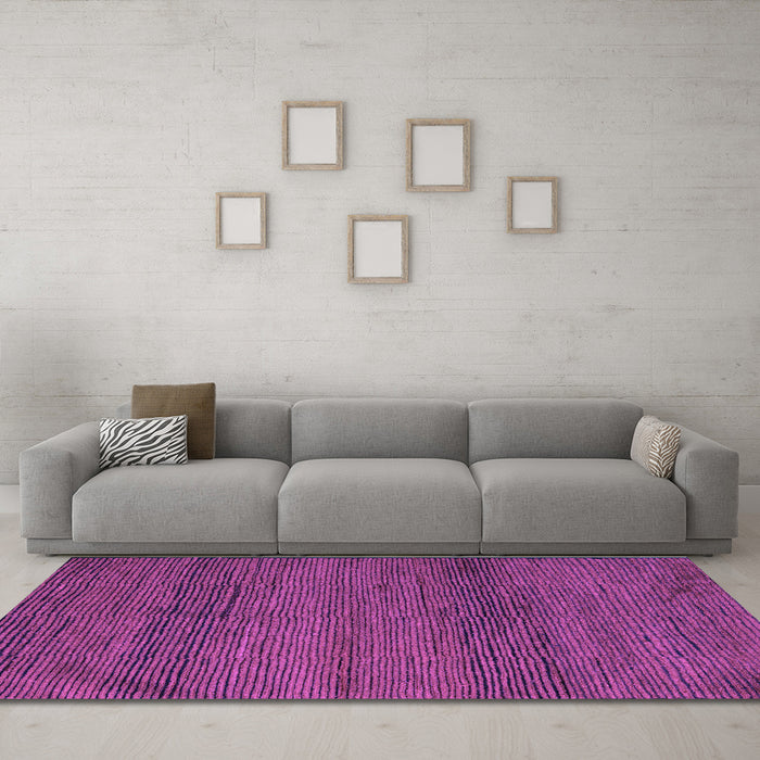 Machine Washable Abstract Purple Modern Area Rugs in a Living Room, wshabs5426pur