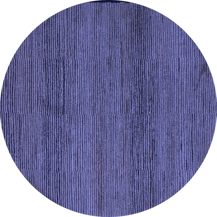 Round Machine Washable Abstract Blue Modern Rug, wshabs5426blu