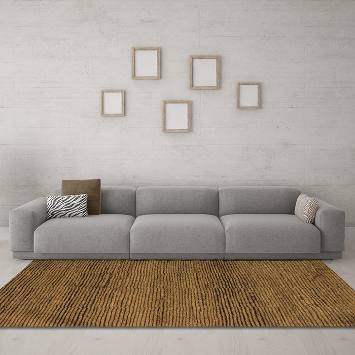 Machine Washable Abstract Brown Modern Rug in a Living Room,, wshabs5426brn