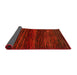 Sideview of Abstract Red Modern Rug, abs5427