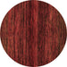 Round Abstract Brown Modern Rug, abs5427brn