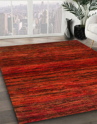 Abstract Red Modern Rug, abs5427