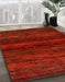 Machine Washable Abstract Red Rug in a Family Room, wshabs5427