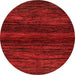 Round Abstract Orange Modern Rug, abs5427org