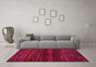 Machine Washable Abstract Pink Modern Rug in a Living Room, wshabs5427pnk