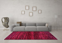 Machine Washable Abstract Pink Modern Rug, wshabs5427pnk