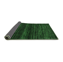 Sideview of Abstract Emerald Green Modern Rug, abs5427emgrn