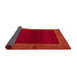 Sideview of Abstract Red Modern Rug, abs5428