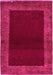 Machine Washable Abstract Pink Modern Rug, wshabs5428pnk