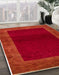 Machine Washable Abstract Fire Red Rug in a Family Room, wshabs5428