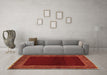 Machine Washable Abstract Brown Modern Rug in a Living Room,, wshabs5428brn