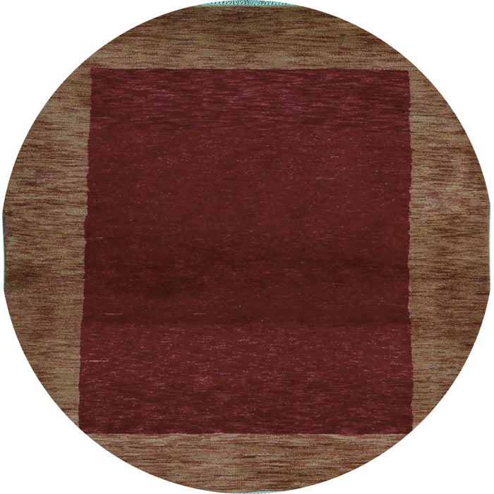 Round Abstract Light Blue Modern Rug, abs5428lblu