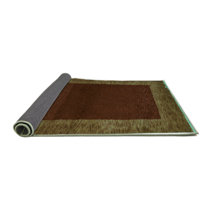 Sideview of Abstract Turquoise Modern Rug, abs5428turq