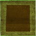 Square Abstract Green Modern Rug, abs5428grn