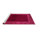 Sideview of Machine Washable Abstract Pink Modern Rug, wshabs5428pnk