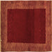 Square Abstract Brown Modern Rug, abs5428brn