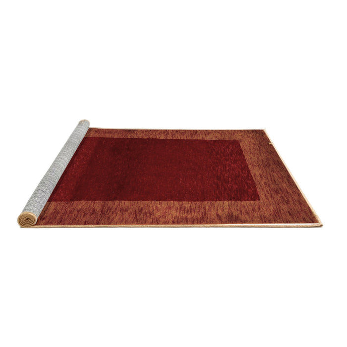 Sideview of Machine Washable Abstract Brown Modern Rug, wshabs5428brn