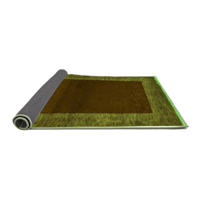 Sideview of Abstract Green Modern Rug, abs5428grn