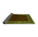 Sideview of Abstract Green Modern Rug, abs5428grn