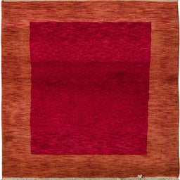 Square Abstract Red Modern Rug, abs5428