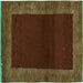 Square Abstract Turquoise Modern Rug, abs5428turq