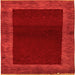 Square Abstract Orange Modern Rug, abs5428org