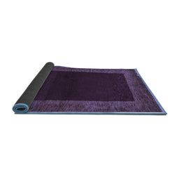 Sideview of Abstract Blue Modern Rug, abs5428blu