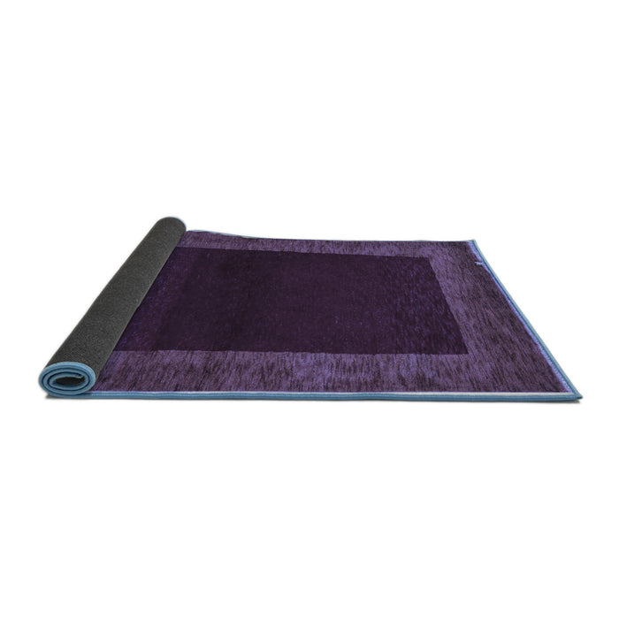 Sideview of Abstract Blue Modern Rug, abs5428blu