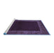 Sideview of Machine Washable Abstract Blue Modern Rug, wshabs5428blu